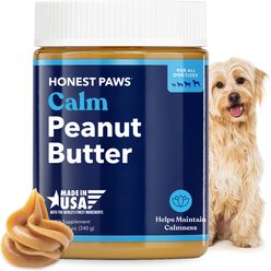 Honest Paws Calming Peanut Butter Supplement for Dogs, 12-oz jar