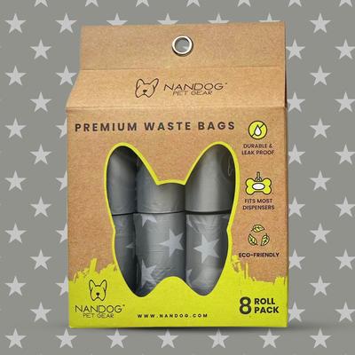 Show full view: Nandog Eco-Friendly Leak Proof Dog Stars Poop Bags, Unscented, 8 rolls /120 bags slide 3 of 7