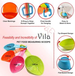 Vila 4-Pack Food Scoop Multi-Size Portion Control Plastic Dog Food Measuring Cups, Multicolor slide 2 of 5