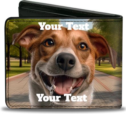 Show full view: Buckle-Down Personalized Vegan Leather Bifold Wallet slide 4 of 5