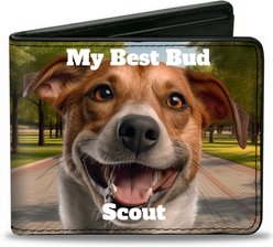 Buckle-Down Personalized Vegan Leather Bifold Wallet