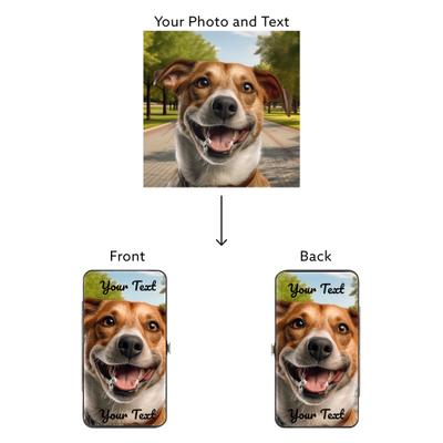 Show full view: Buckle-Down Personalized Vegan Leather Hinged Wallet slide 6 of 6