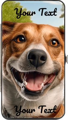 Show full view: Buckle-Down Personalized Vegan Leather Hinged Wallet slide 4 of 6