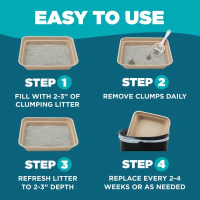 Show full view: LumaKa Pets Disposable Cat Litter Box, 5 count, Large: 16.7 x 12.8 x 4.1-in slide 4 of 12