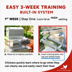 RentACoop Automatic Metal Poultry Treadle Feeder, 40-lb slide 2 of 8