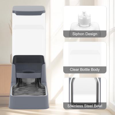 Show full view: Modign Gravity Refill Pet Feeder & Waterer, Gray, 1-gal slide 5 of 8