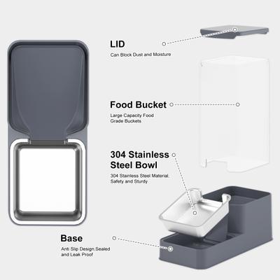 Show full view: Modign Gravity Refill Pet Feeder & Waterer, Gray, 1-gal slide 6 of 8