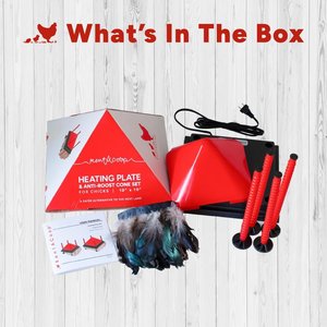 RentACoop Chick Brooder Heating Plate & Anti-Roost Cone Set, 10" x 10", 15-W