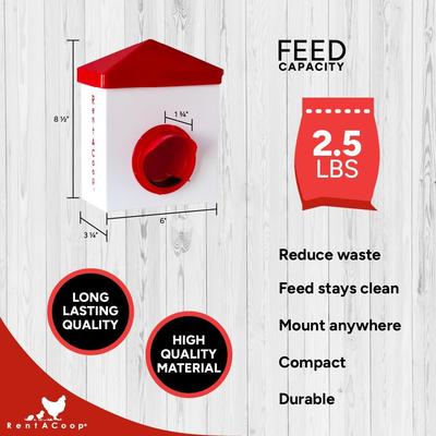 Show full view: RentACoop Chick2Chicken BPA-Free Single-Port Feeder, 2.5-lb slide 4 of 8