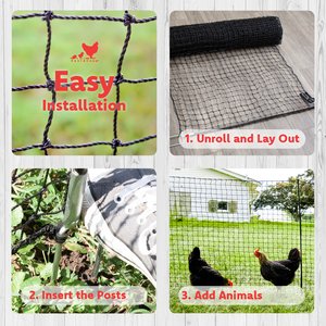 RentACoop Poultry Fence, Black, 48-in x 100-ft roll