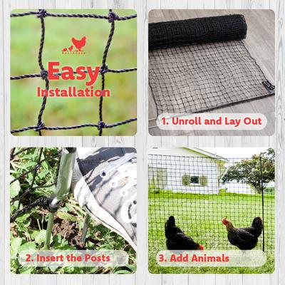 Show full view: RentACoop Poultry Boundary Fence, Black, 100-ft x 48-in roll slide 7 of 10