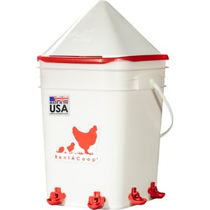 RentACoop Anti-Roost Corner Placed Chicken Waterer, 5-gal