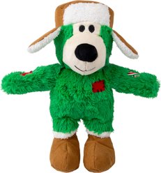 KONG Christmas Holiday Wild Knots Bear Dog Toy, Assorted Colors, Medium