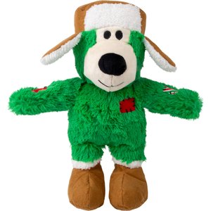 KONG Christmas Holiday Wild Knots Bear Dog Toy, Assorted Colors, Medium