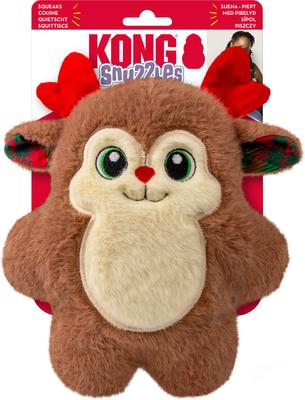 Show full view: KONG Christmas Holiday Snuzzles Reindeer Dog Toy, Assorted Colors, Medium slide 4 of 8