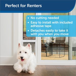PetSafe Extreme Weather Sliding Glass Cat & Dog Door, White, Large