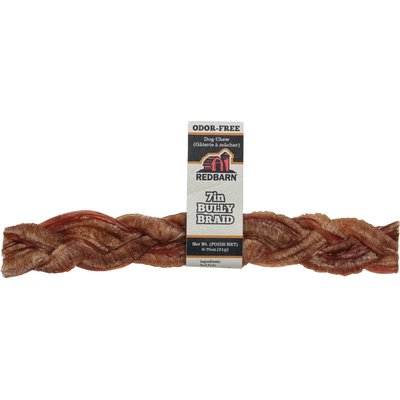 Redbarn Redbarn 7" Odor-Free Braided Bully Stick Dog Treat, 1 count