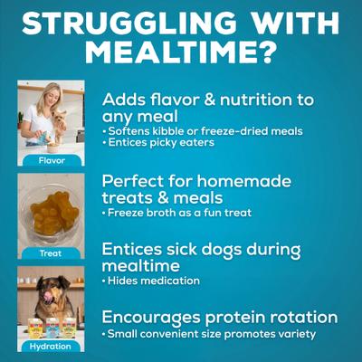 Show full view: Brutus Broth Beef Bone Broth Hip & Joint with Glucosamine Grain-Free Dog Food Topper, 16.9-oz box​ slide 6 of 11