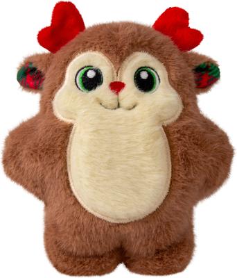 KONG Holiday Snuzzles Reindeer Dog Toy, Assorted Colors