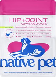 Native Pet Advanced Care Beef Flavored Powder Hip & Joint Supplement for Dogs, 25.4-oz