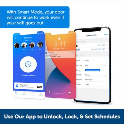 Show full view: PetSafe NEVER RUST SmartDoor Connected Pet Door, White, Large slide 4 of 12