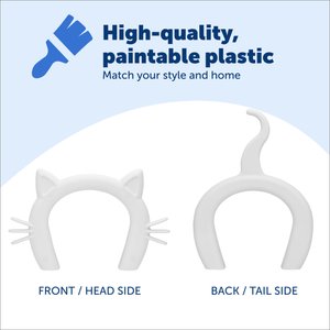 PetSafe Durable Interior Cat Door, Up to 20-lbs, ​​​​​​​White