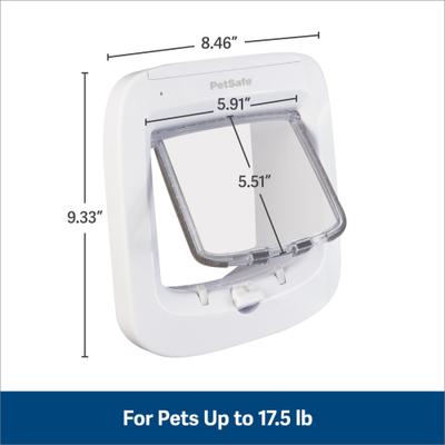 Show full view: PetSafe 4-Way Locking Microchip Entry Cat Door, White slide 6 of 9