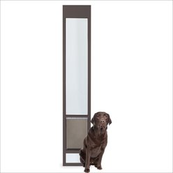 PetSafe Sliding 80 11/16-in Glass Pet Door, Bronze, Tall
