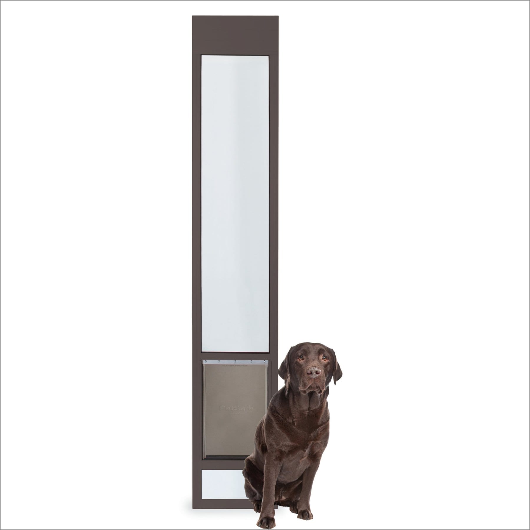 PetSafe Sliding 80 11/16-in Glass Pet Door, Bronze, Tall