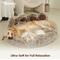 Show in main carousel: Kylinsure Round Plush Calming Donut Dog & Cat Bed, Brown, Small slide 3 of 12