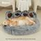 Show in main carousel: Kylinsure Round Plush Calming Donut Dog & Cat Bed, Grey, Large slide 4 of 12