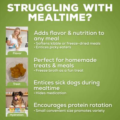 Show full view: Brutus Broth Vegetable Skin & Coat with Salmon Flavor Grain-Free Dog Food Topper, 16.9-oz box slide 6 of 11