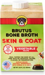 Brutus Broth Vegetable Skin & Coat with Salmon Flavor Grain-Free Dog Food Topper, 16.9-oz box