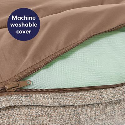 Show full view: Frisco Orthopedic Sofa Cat & Dog Bed with Removable Cover, Beige, X-Large slide 5 of 9