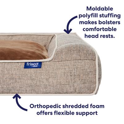 Show full view: Frisco Orthopedic Sofa Cat & Dog Bed with Removable Cover, Beige, Medium slide 5 of 10
