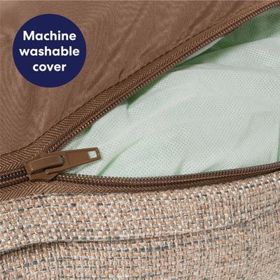 Show full view: Frisco Orthopedic Sofa Cat & Dog Bed with Removable Cover, Beige, Medium slide 6 of 10