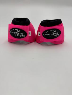 Show full view: ORTHO EQUINE Horse Bell Boots, Hot Pink, Medium slide 4 of 5