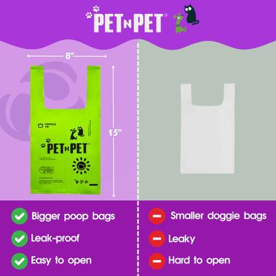 Show full view: PET N PET Tie Handle Dog Poop Bags, Lavender Scented, 200 count slide 2 of 8