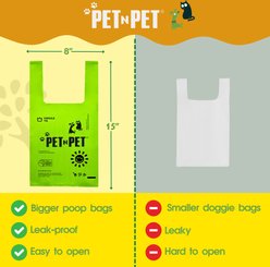 PET N PET Tie Handle Dog Poop Bags, Unscented, 200 count slide 2 of 6