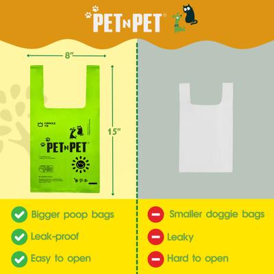Show full view: PET N PET Tie Handle Dog Poop Bags, Unscented, 200 count slide 2 of 8