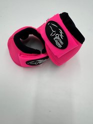ORTHO EQUINE Horse Bell Boots, Hot Pink, Medium slide 2 of 5