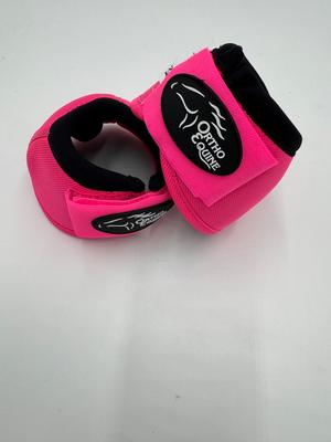 Show full view: ORTHO EQUINE Horse Bell Boots, Hot Pink, Medium slide 2 of 5