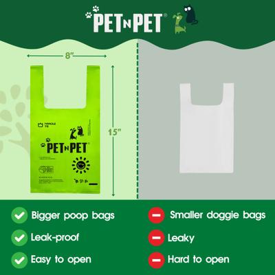 Show full view: PET N PET Tie Handle Dog Poop Bags, Unscented, 800 count slide 3 of 9