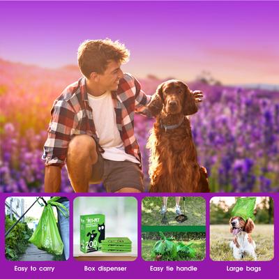 Show full view: PET N PET Tie Handle Dog Poop Bags, Lavender Scented, 200 count slide 6 of 8