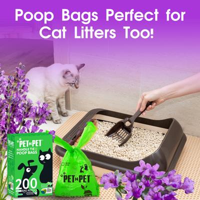Show full view: PET N PET Tie Handle Dog Poop Bags, Lavender Scented, 200 count slide 4 of 8