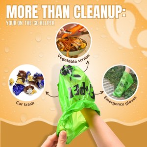 PET N PET Plant Based Dog Poop Bags, Refill Rolls, Unscented, Green, 270 count