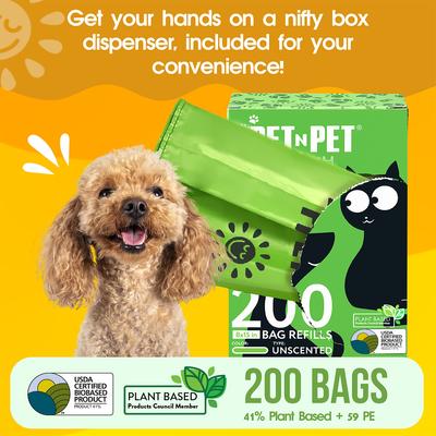 Show full view: PET N PET Tie Handle Dog Poop Bags, Unscented, 200 count slide 3 of 8