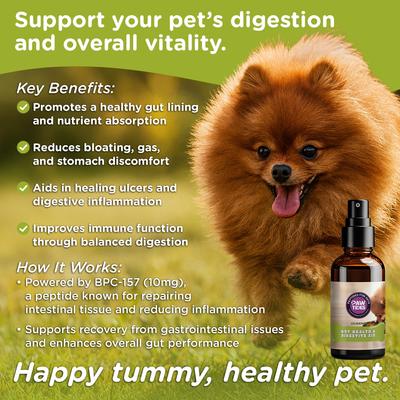 Show full view: PawTides Gut Health & Digestive Aid Supplement Spray for Dogs & Cats, 2-fl oz bottle slide 3 of 4