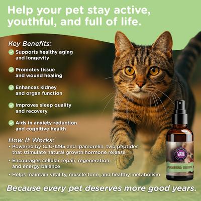 Show full view: PawTides Forever Young Spray Skin & Coat Supplement for Dogs, 2-fl oz slide 3 of 4