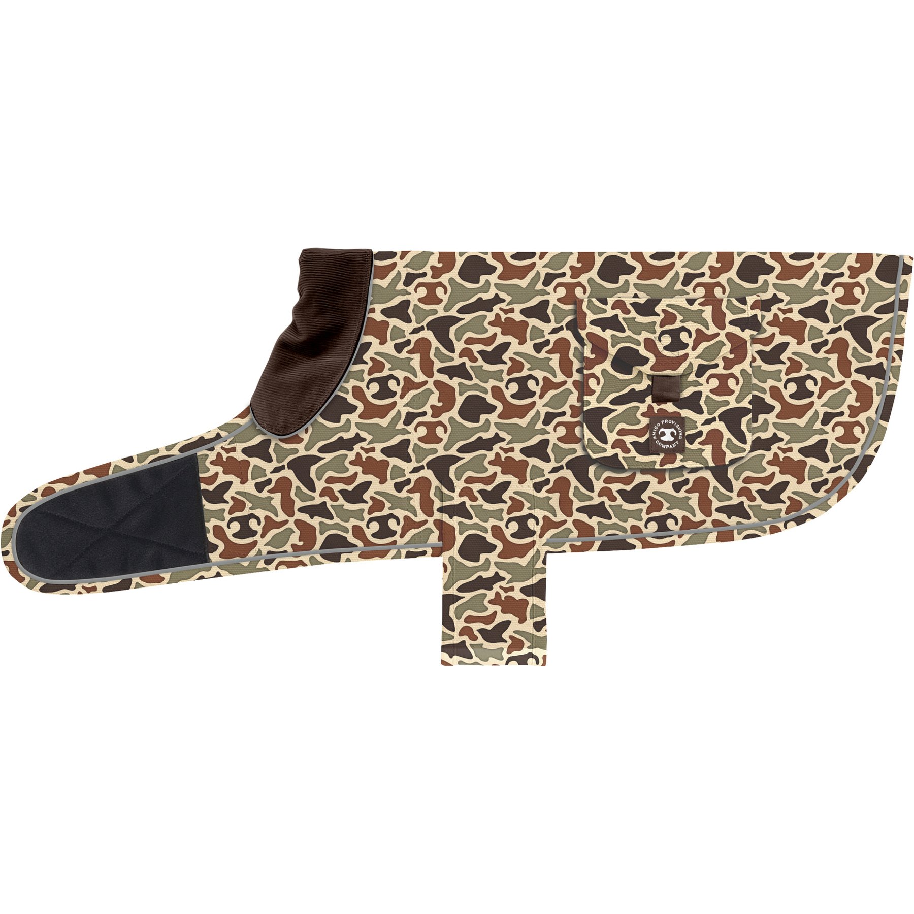 Amigo Provisions Canvas Dog Jacket, Camouflage, X-Large